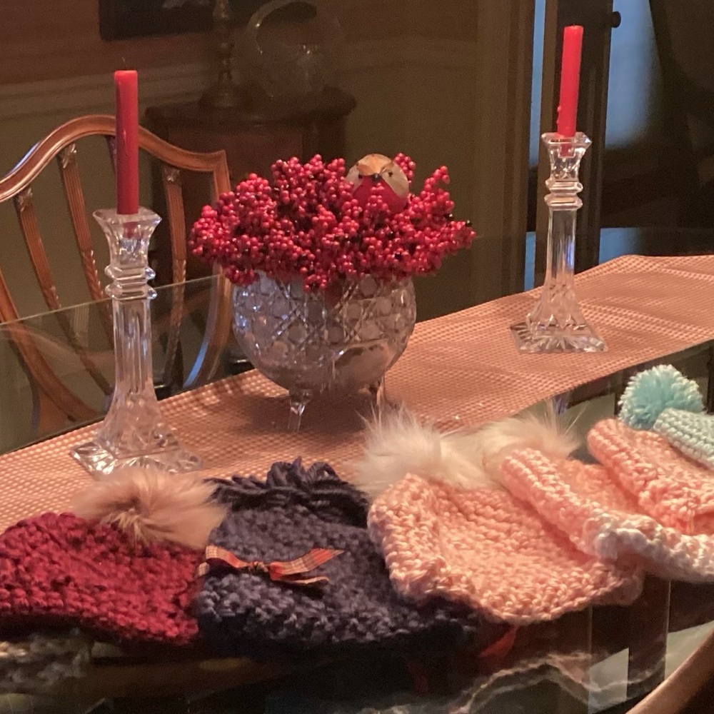 New with tags Hand Crocheted Hats in Assorted Styles